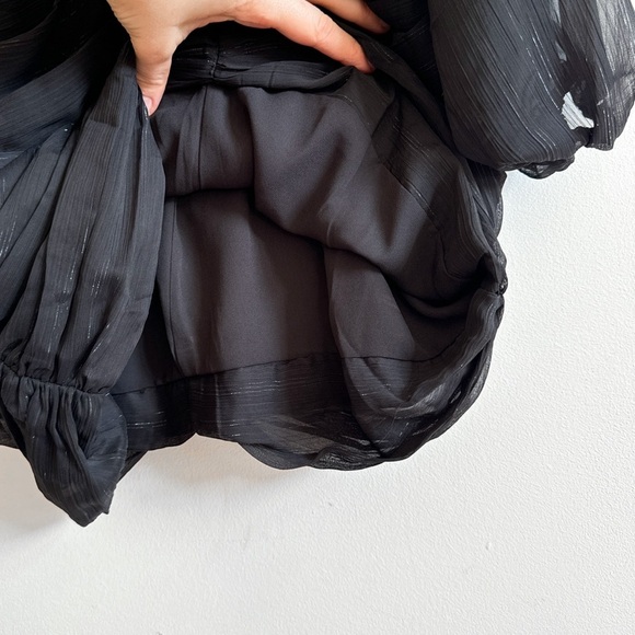 HOUSE OF HARLOW 1960 • Ruched Mini Dress in Black - Picture 10 of 16